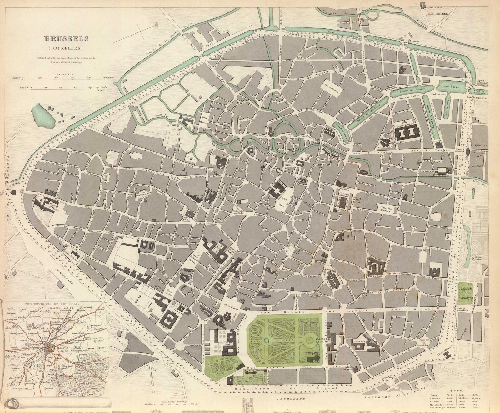 An 1837 map of Brussels, where Marx lived in exile when he wrote The Poverty of Philosophy