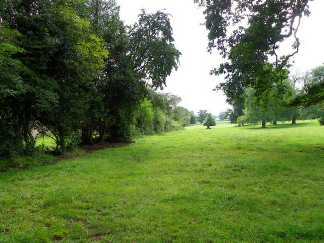A grass footpath through fields near East Coker, Somerset