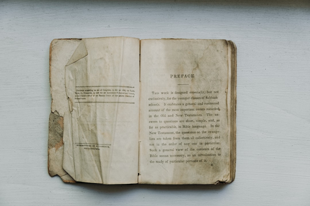 Close-up of open novel pages