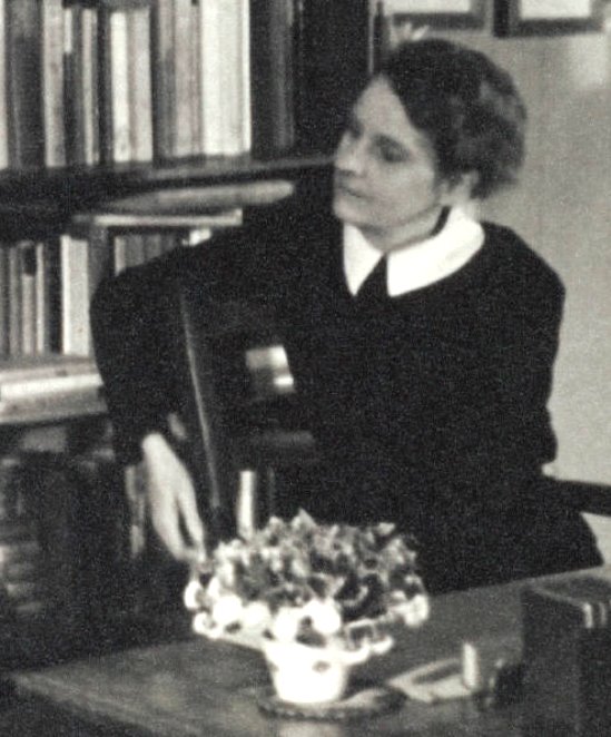 Sylvia Beach at her Shakespeare and Company bookshop in Paris, publisher of the first edition of Ulysses